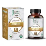 Just Jaivik Organic Ginger 90 Tablets Dietary Supplement Boosts Immunity