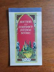Vintage 1934 Contract Bridge Score Pad Hoffman Co Cleaners Dryers Advertising