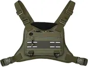 Acunny Sports Chest Bag for Men, Chest Pack for Men - Front Vest Training Bag, Adjustable Outdoor Sports Accessories, Multifunctional Running Pack for Mobile Phones, Headphones, B, see description