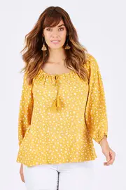 Endless Summer Peasant Top--FTB-12099TWFA