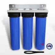 20" x 4.5" Big Blue Triple Whole House Water Filter System 3 stages watermark