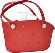 [Generic] Rubber Beach Bag - Large Tote Bag | Beach Tote Bag | 40x20x22.5cm Small Tote Bag | Fashion Travel Accessories | Waterproof Travel Bag | Washable Sandproof For Men Women Outdoor, Pool, Boat