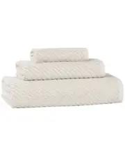 Superior Amelia Medium Weight Diagonal Stripes 3pc Towel Set