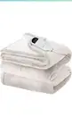 Electric Blanket Full Size - Soft Flannel Heated 10 Time & 6 Heat Settings Cream