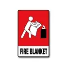 FIREBOX Fire Blanket Location Safety Sign, Fire Blanket Placement Sign