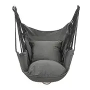 Hammock Swing Chair with Cushion and Integrated Carry Bag