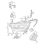 Car Headlight LED Module with Heat Sink 83A941475 for Q3 Sportback 2019-2023 DRL Daylight Running L As Shown