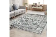 Blue Cream Evanna Vintage-Style Floor Area Traditional Soft Rug Carpet