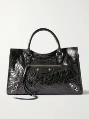 [Balenciaga] Balenciaga - Le City Medium Textured-leather Tote - Gray - One size One size Gray
