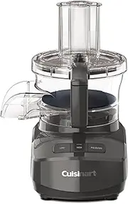 [Cuisinart] 9-Cup Continuous Feed Food Processor with Fine and Medium Reversible Shredding and Slicing Disc, Universal Blade, Continuous-Feed Attachment, and In-Bowl Storage (Gray)