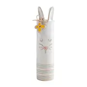 Mud Pie Bunny Stem Vase, Blue; 7" x 2" Dia Blue