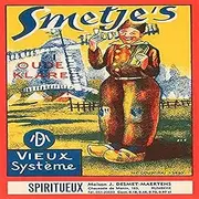 An early Dutch liquor label from Holland for Jenever A type of liquor juniper-flavored and strongly alcoholic traditional liquor of the Netherlands Belgium and Northern France (Nord dpartement) from w