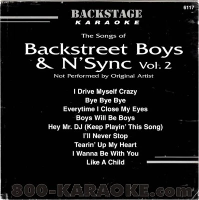 BACKSTAGE KARAOKE CD+G BS6117 CDG BACKSTREET BOYS N'SYNC cdg 9 #1 HITS & more