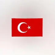 Turkey Flag Patch — Iron On Badge Embroidered Motif — Turkish World Asia Europe