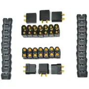 RC Black Amass XT90H Connector Male Female Protective Cover 10 Pairs