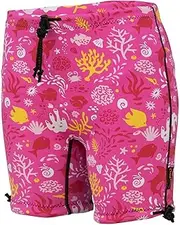 Conni Kids Containment Swim Short Washable Swim Diaper for Incontinence and Potty Training, Sunset Pink, Size 4-6