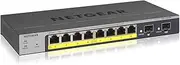 NETGEAR 10-Port PoE Gigabit Ethernet Smart Switch (GS110TP) - Managed, with 8 x PoE+ @ 55W, 2 x 1G SFP, Optional Insight Cloud Management, Desktop or Wall Mount, and Limited Lifetime Protection