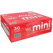 Coke Cola Original Classic Coke Soda Mini Cans Soft Drink - 30 Pack (7.5 oz)