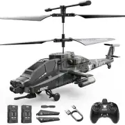 RC Helicopter for Kids & Adults, Military Remote Control Helicopter Toy with LED