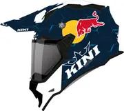 Kini ADV Red Bull 1.0, adventure helmet , color: Matt Dark Blue/White/Blue , size: S