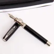 Pineider La Grande Bellezza Rocco Fountain Pen - Black with Palladium Trim