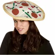 Rasta Imposta 14" Deluxe Peperoni Pizza Joke Hat Halloween Costume Adult OSFM