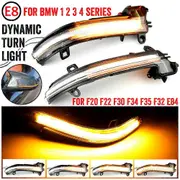For BMW 1 2 3 4 Series X1 F20 F21 F22 F30 F31 F34 F32 E84 i3 LED Dynamic Turn Signal car light Flowing Water Blinker Flashing car light Crystal