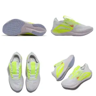 【NIKE 耐吉】慢跑鞋 W Zoom Fly 4 PRM 女鞋 氣墊 路跑 白 螢光黃(DN2658-101)