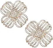 [CATIEBYE] 1 Pair Rhinestone Bridal Shoe Buckles Decorative Clip Shoe Ornaments for Weddings Stylish and Lightweight Design for Flats Boots Sandals Pumps Durable