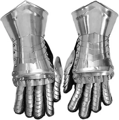 Medieval Knight Halloween Costume Gauntlets Armor Steel Gloves