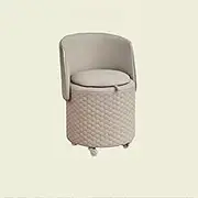 GREFAR Makeup Bench,Round Vanity Stool Chair Ottoman 360° Swivel Foot Stool,Leather Foot Rest with Storage,Sofa Stool with Foldable backrest Side Coffee Table Footstool Chair for Living Room,Bedroom