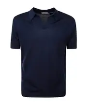 Pull-down short-sleeved POLO shirt XL Black