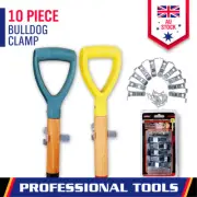 10-Piece Bulldog Clamps Heavy Duty Spring Grip Clips Wall Mount Holder Mop Broom