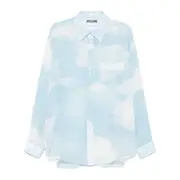 [Moschino] Moschino Cloud-print Shirt 41 CM BLUE