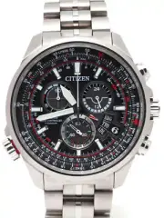 CITIZEN ECO-DRIVE RADIO CONTROLLED The Pilot Quartz Watch BY0120-54E (33a)