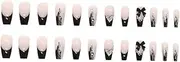 minkissy 24pcs Butterfly Nail Chips Fake Nails False Nails Nail Decoration Full Cover Nails False Nail Tip Heart Fake Nail Tip Halloween Nails Full Cover Fake Nail Glue on Nail Abs Material