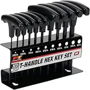 Performance Tool W80274 SAE T-Handle Hex Key Set, 10-Piece