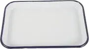 GALPADA Rectangular Enamel Baking Pan Multifunctional Non Stick Tray for Pizza Cookies More Conduction Easy to Clean Baking Dish for Restaurant Home Use