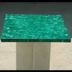 24" Malachite Square Corner Side Coffee Table Top Gemstone Hotel Bar Table Decor