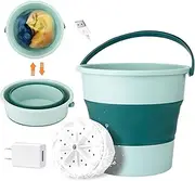 Mini Washer, 10 L Foldable Small Washing Machine, Apartment Washing Machine with High-frequency vibration for RV Apartment Travel Camping