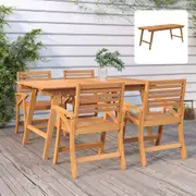 Outdoor Table Camping Table Dining Table Furniture Solid Wood Acacia vidaXL