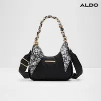 在飛比找momo購物網優惠-【ALDO】COMMUNITY-絲巾編織菱格肩背包(黑色)