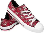 FOCO Women's NFL Team Logo Ladies Fashion Low Top Canvas Sneakers Shoes