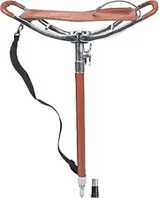 Walking Stick with Seat Outdoor Camping Stick Spectator Seat, Adjustable Leather Walking Chair Cane Portable High Chair, Backpacking Folding Stool | Fishing Stool