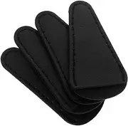 DOITOOL 4pcs Scissors Case Scissors Scissor Protective Cover Pu Scissor Covers Hair Salon Supply Black Pu Leather