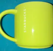 Starbucks NEW 14 oz Coffee Mug Chartreuse 2012 Raised Logo Kiwi Lime Green Cup