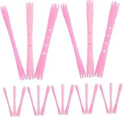Gogogmee 90pcs Perm Bar Rollers Hair Curlers Hair Rods for Curls Heatless Curls Perm Kit Hairdressing Tools Plastic Rolling Rods Rosy Plastic