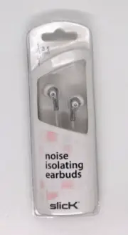 Slick Noise Isolating Earbuds 3.5mm Jack S M L In Ear Cushions