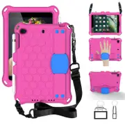 Catzon Hive iPad Case For iPad Mini 1/2/3/4/5 Durable Stand Cover With Shoulder Strap-RoseBlue
