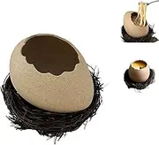 Egg Shell Bowl, Ceramic Ice Cream Bowls Decorative, Funny Egg Shell Vase Food Dessert Fruit Bowl, Easter Table Centerpiece for Home Decor for Dining Table Center, Living Room, Kitchen Decor
